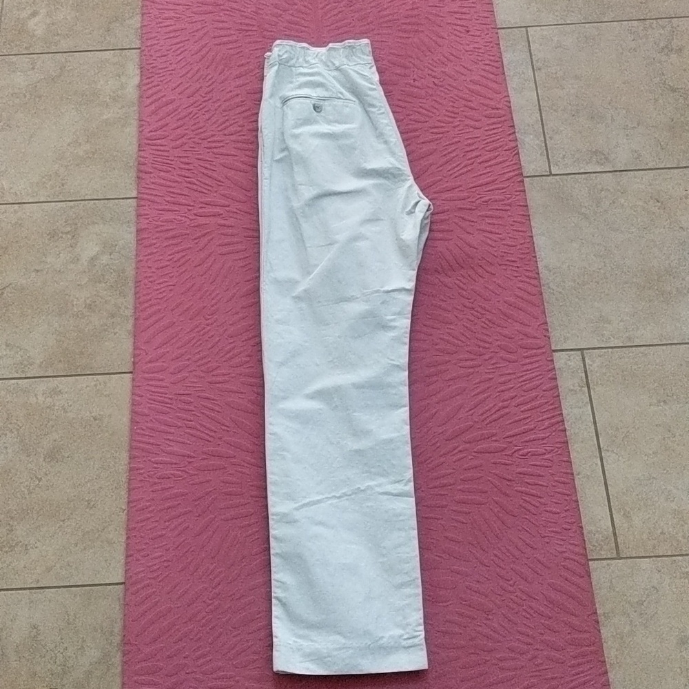 White cotton high rise pant size s length 39 inches elastic weight 28 inches